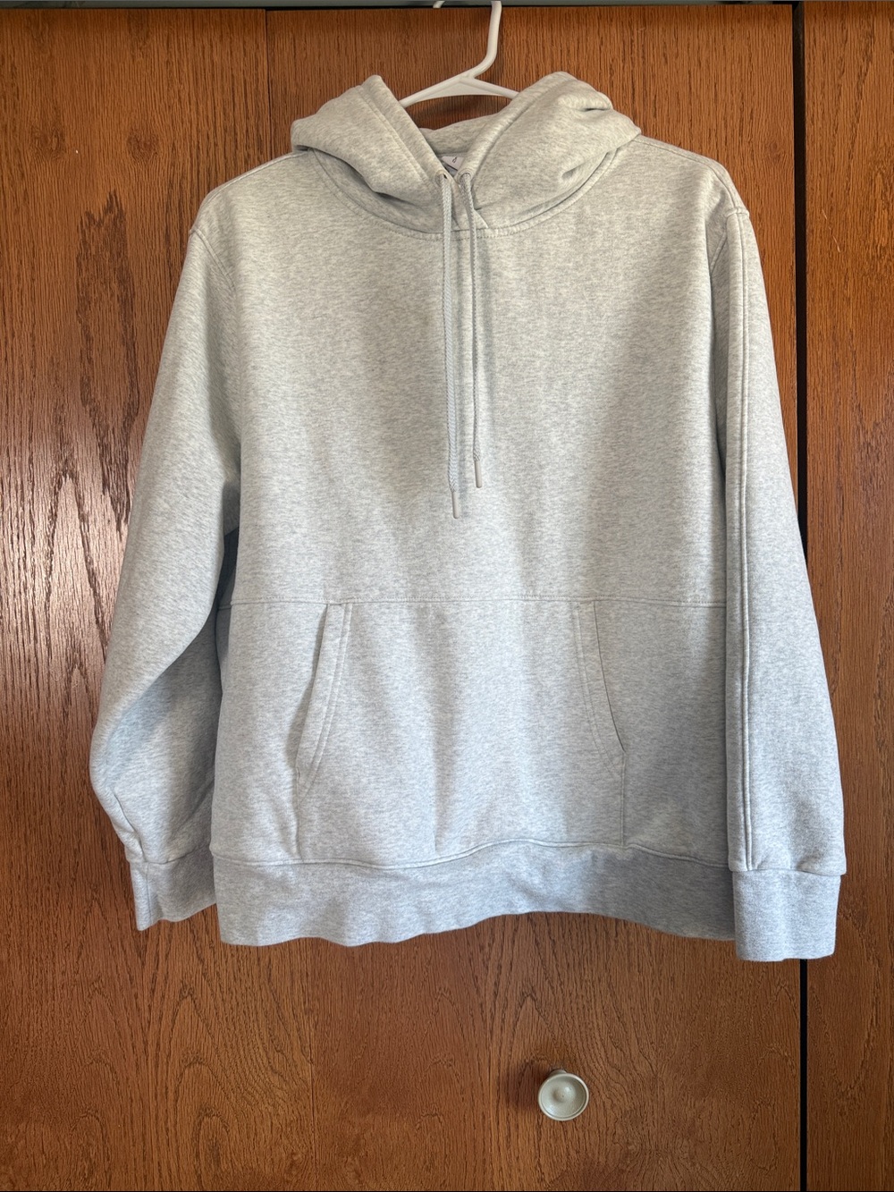 Womens Athleta Hooded Pullover Sweater - Light Gray
